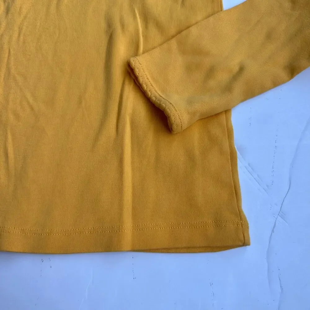 Hanna Andersson Yellow Pointelle Tee - Size 130 (US 10)